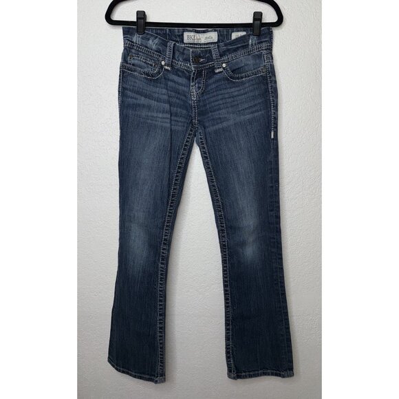 BKE Women’s Stella Denim Boot Cut Jeans Size 26R (26 x 31 1/2) Low Rise Y1 - Picture 2 of 7
